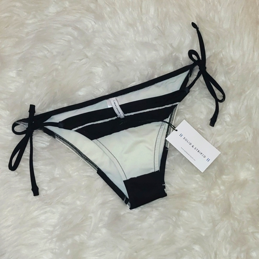 BOGO!!! NWT Black and Striped Bikini Bottoms
